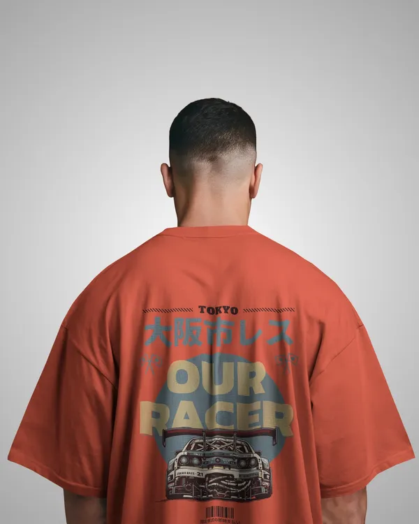 Mens_Racer_Oversized_Fit_Orange_Tshirt_Made_With_Premium_Biowashed_240_GSM_Loopknit_Cotton_Fabric