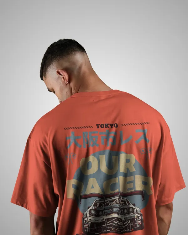 Mens_Racer_Oversized_Fit_Orange_Tshirt_Made_With_Premium_Biowashed_240_GSM_Loopknit_Cotton_Fabric