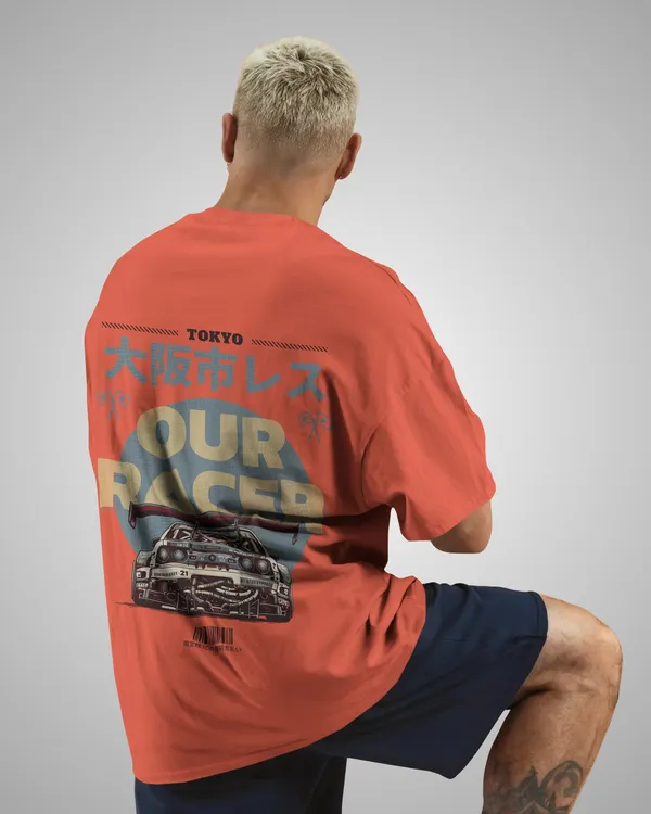 Mens_Racer_Oversized_Fit_Orange_Tshirt_Made_With_Premium_Biowashed_240_GSM_Loopknit_Cotton_Fabric