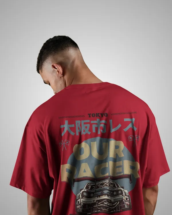 Mens_Racer_Oversized_Fit_Red_Tshirt_Made_With_Premium_Biowashed_240_GSM_Loopknit_Cotton_Fabric