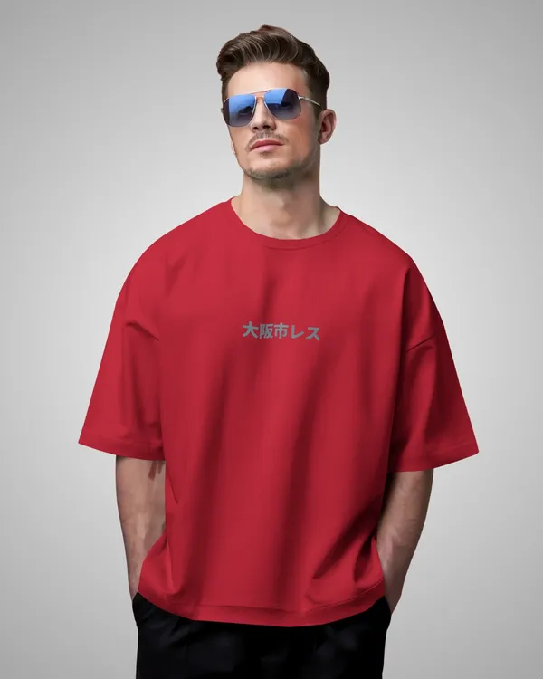 Mens_Racer_Oversized_Fit_Red_Tshirt_Made_With_Premium_Biowashed_240_GSM_Loopknit_Cotton_Fabric