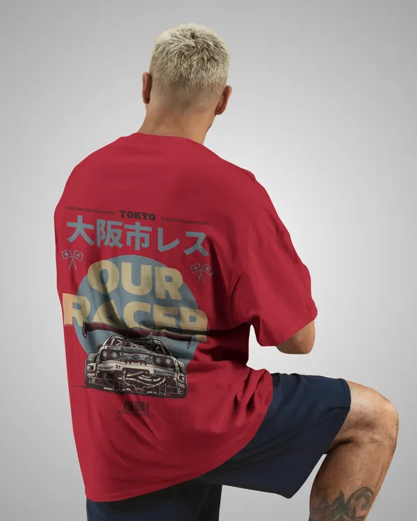 Mens_Racer_Oversized_Fit_Red_Tshirt_Made_With_Premium_Biowashed_240_GSM_Loopknit_Cotton_Fabric