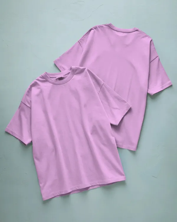 Mens_Solid_Oversized_Fit_Lilac_Tshirt_Made_With_Premium_Biowashed_Loopknit_Cotton_Fabric