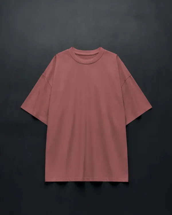 Mens_Solid_Oversized_Fit_Plum_Tshirt_Made_With_Premium_Biowashed_Loopknit_Cotton_Fabric