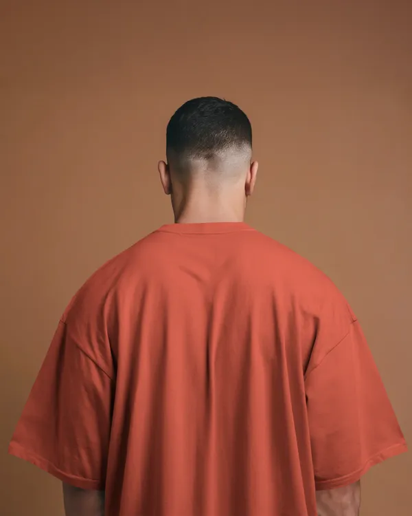 Mens_Solid_Oversized_Fit_Orange_Tshirt_Made_With_Premium_Biowashed_Loopknit_Cotton_Fabric