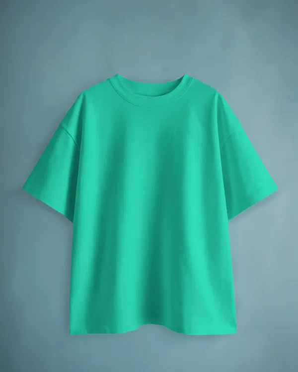 Mens_Solid_Oversized_Fit_Mint_Green_Tshirt_Made_With_Premium_Biowashed_Loopknit_Cotton_Fabric