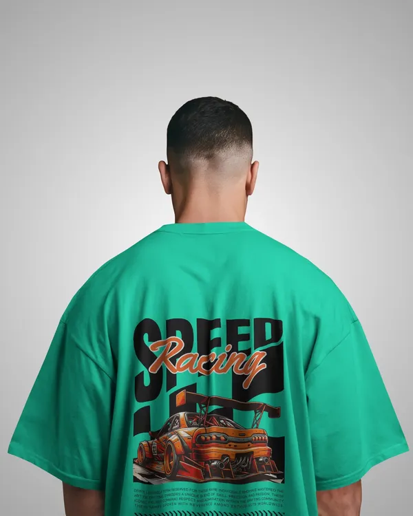 Mens_Speed_Oversized_Fit_Mint_Green_Tshirt_Made_With_Premium_Biowashed_240_GSM_Loopknit_Cotton_Fabric