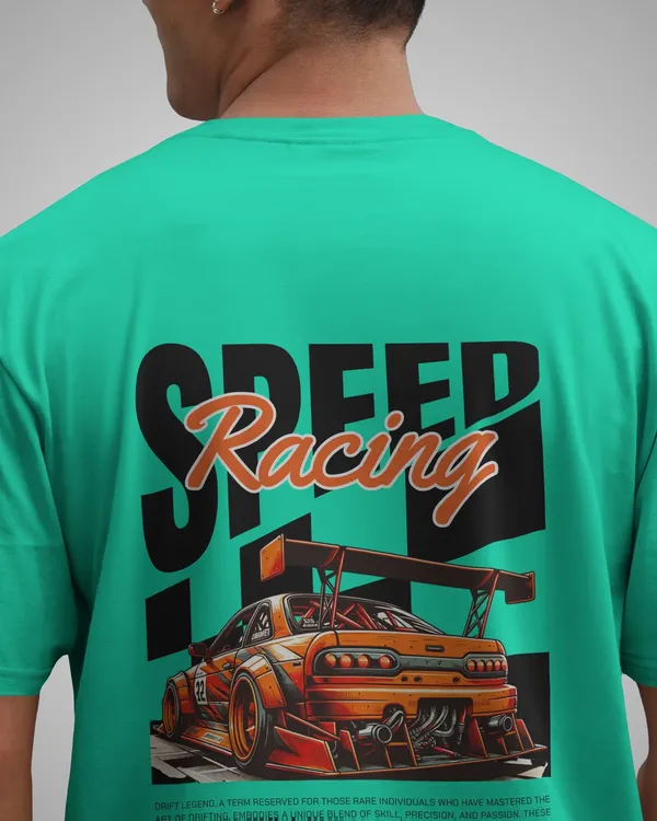 Mens_Speed_Oversized_Fit_Mint_Green_Tshirt_Made_With_Premium_Biowashed_240_GSM_Loopknit_Cotton_Fabric