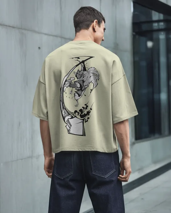 Spearwielder_Oversized_Fit_Cream_Tshirt_With_240_GSM_Premium_Biowashed_Loopknit_Heavy_Gauge_Cotton_Fabric