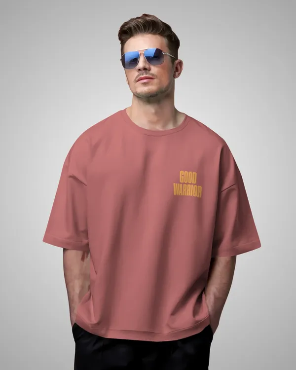 Mens_Warrior_Bunny_Oversized_Fit_Plum_Tshirt_Made_With_Premium_Biowashed_240_GSM_Loopknit_Cotton_Fabric