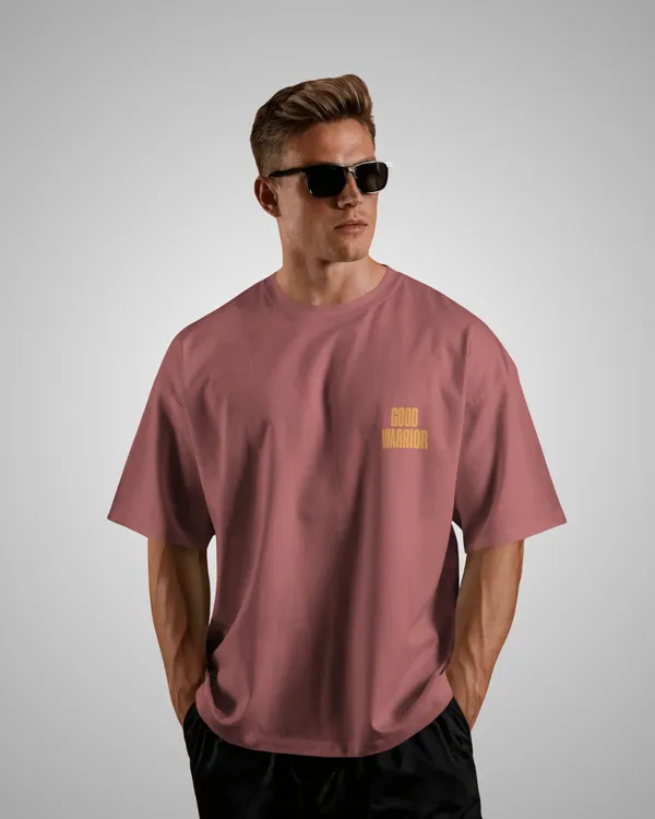Mens_Warrior_Bunny_Oversized_Fit_Plum_Tshirt_Made_With_Premium_Biowashed_240_GSM_Loopknit_Cotton_Fabric