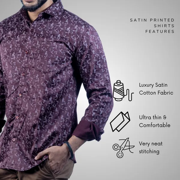 Mens__Regular_Fit_Maroon_Shirt_Made_With_Premium_Satin_Printed_Cotton_Fabric