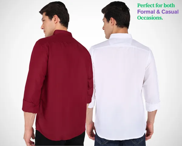 Pack_Of_2_Mens_Solid_Casual_Shirt