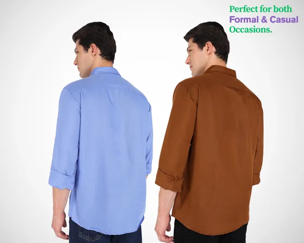 Pack_Of_2_Mens_Solid_Casual_Shirt