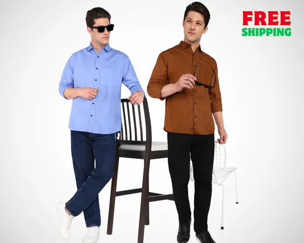 Pack_Of_2_Mens_Solid_Casual_Shirt