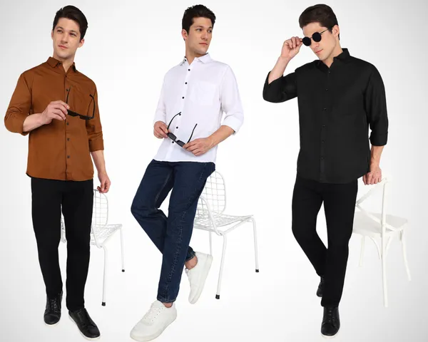 Mens_Plain_Casual_Shirt_Made_With_Premium_Cotton_Filafil_Fabric_(Combo_Pack_Of_Three)