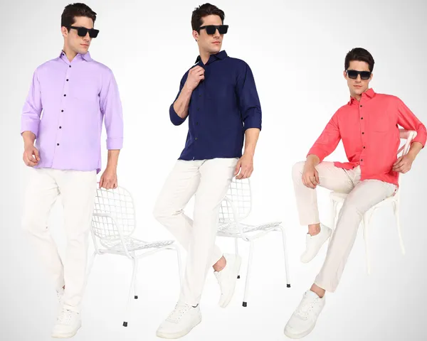 Mens_Plain_Casual_Shirt_Made_With_Premium_Cotton_Filafil_Fabric_(Combo_Pack_Of_Three)