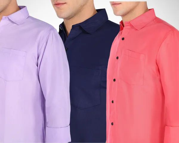 Mens_Plain_Casual_Shirt_Made_With_Premium_Cotton_Filafil_Fabric_(Combo_Pack_Of_Three)