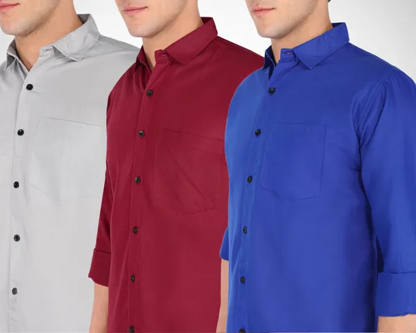 Mens_Plain_Casual_Shirt_Made_With_Premium_Cotton_Filafil_Fabric_(Combo_Pack_Of_Three)