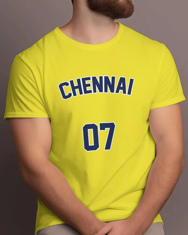 Chennai_Varsity_Classic_Fit_Yellow_Tshirt_With_200_GSM_Biowashed_Cotton_Single_Jersey_Fabric