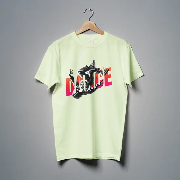 Cream_Dance_Classic_Fit_Tshirt_For_Men_With_200_GSM_Biowashed_Cotton_Single_Jersey_Fabric