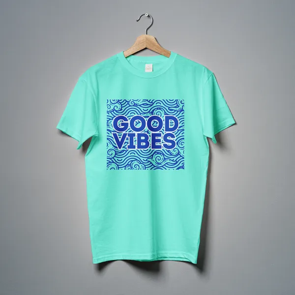 Mint_Good_Vibes_Classic_Fit_Tshirt_For_Men_With_200_GSM_Biowashed_Cotton_Single_Jersey_Fabric
