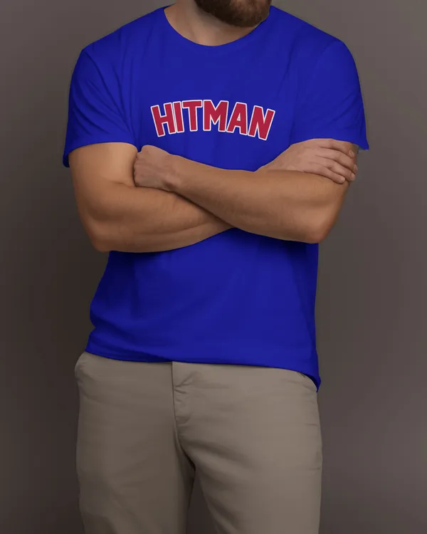 Hitman_Varsity_Classic_Fit_Blue_Tshirt_With_200_GSM_Biowashed_Cotton_Single_Jersey_Fabric