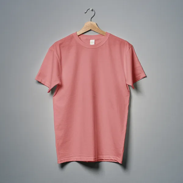 Pink_Solid_Classic_Fit_Tshirt_For_Men_With_200_GSM_Biowashed_Cotton_Single_Jersey_Fabric