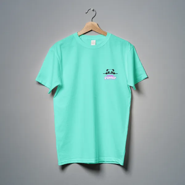 Mint_Panda_Classic_Fit_Tshirt_For_Men_With_200_GSM_Biowashed_Cotton_Single_Jersey_Fabric
