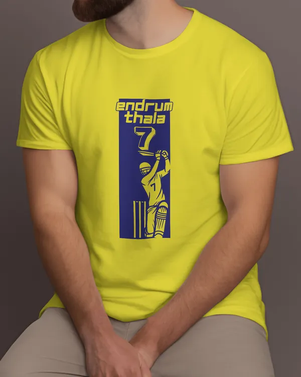 Thala_Dhoni_Tribute_Classic_Fit_Yellow_Tshirt_With_200_GSM_Biowashed_Cotton_Single_Jersey_Fabric