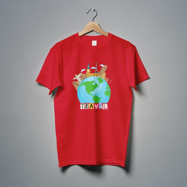 Red_Travel_Classic_Fit_Tshirt_For_Men_With_200_GSM_Biowashed_Cotton_Single_Jersey_Fabric