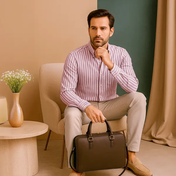 Mens_Striped_Casual_Pink__Shirt_Made_With_Premium_Oxford_Cotton_Fabric