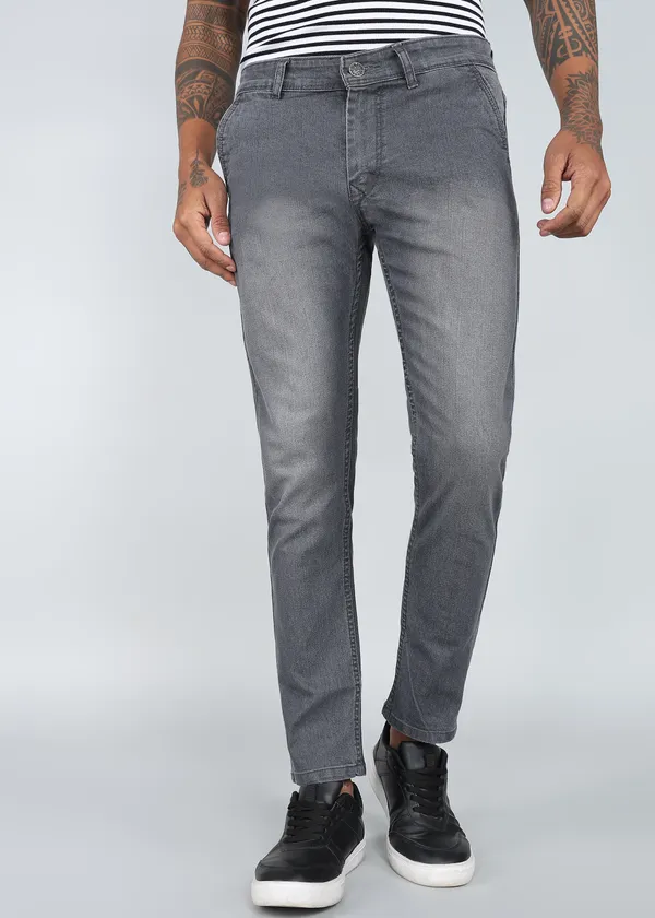 Dark_Grey_Tapered_Fit_Washed_Jeans_For_Men_With_Cotton_And_Viscose_Blend_Fabric