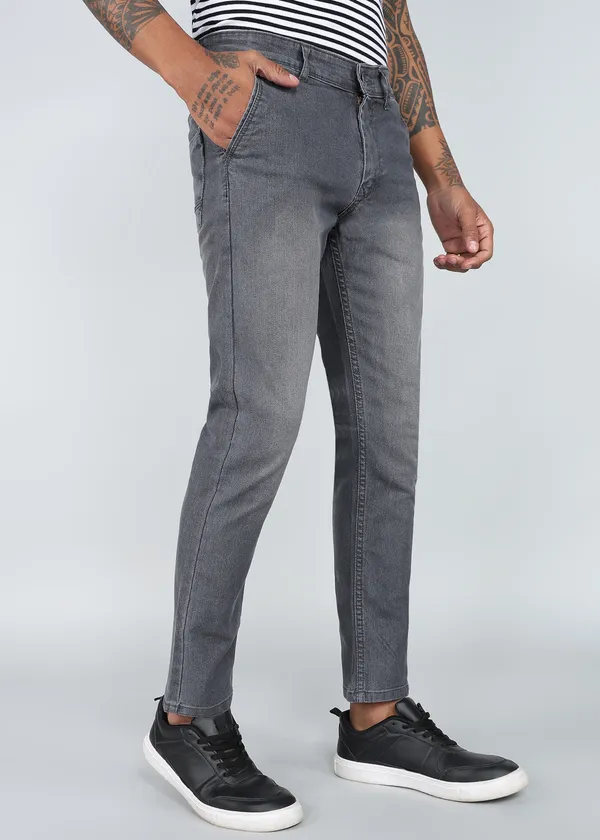 Dark_Grey_Tapered_Fit_Washed_Jeans_For_Men_With_Cotton_And_Viscose_Blend_Fabric
