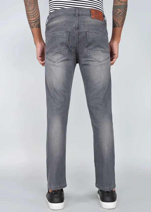 Dark_Grey_Tapered_Fit_Washed_Jeans_For_Men_With_Cotton_And_Viscose_Blend_Fabric