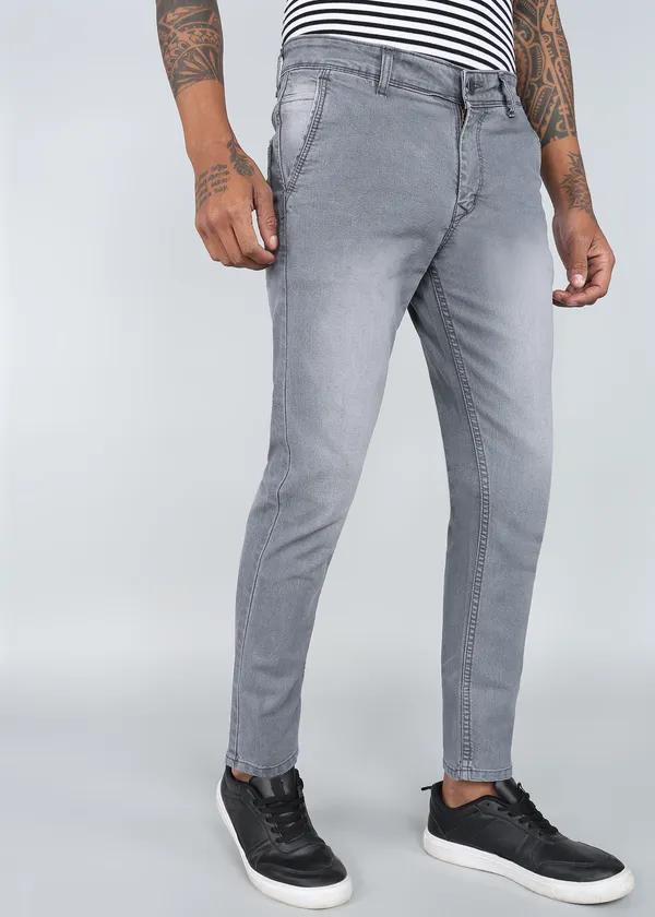 Light_Grey_Tapered_Fit_Washed_Jeans_For_Men_With_Cotton_And_Viscose_Blend_Fabric