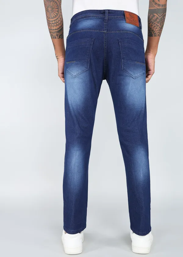 Royal_Blue_Tapered_Fit_Washed_Jeans_For_Men_With_Cotton_And_Viscose_Blend_Fabric