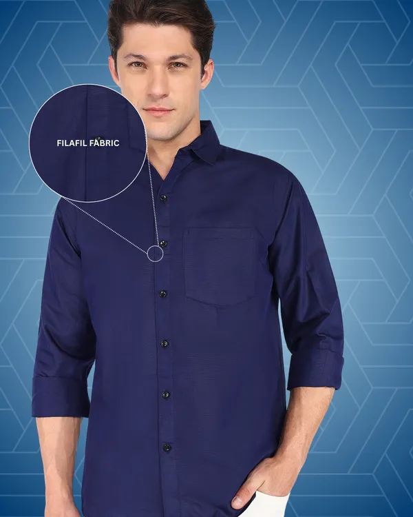 Navy_Blue_Solid_Casual_Cotton_Blend_Shirt_For_Men