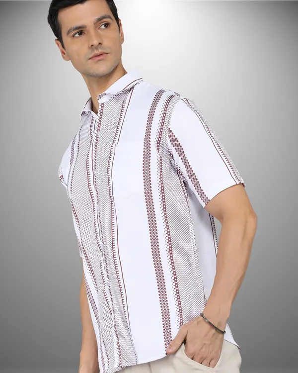 Mens_Popcorn_Textured_Tribal_Maroon_Shirt