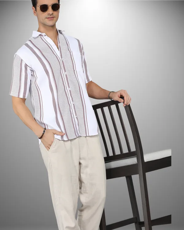Mens_Popcorn_Textured_Tribal_Maroon_Shirt
