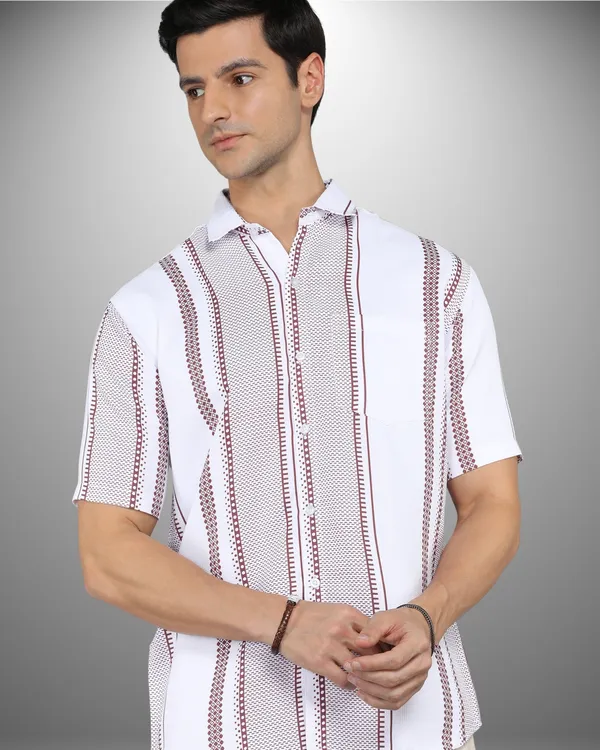 Mens_Popcorn_Textured_Tribal_Maroon_Shirt