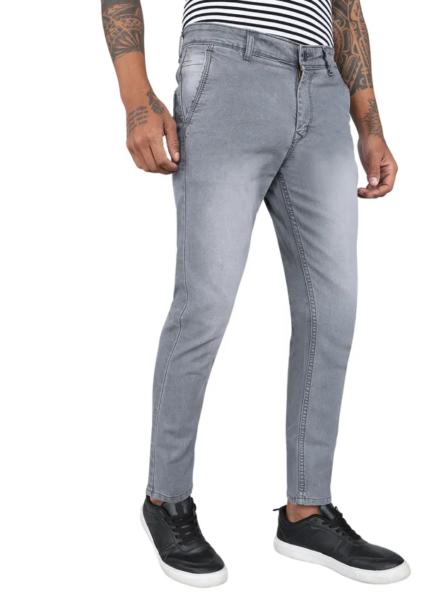 Cement_Grey_Tapered_Fit_Solid_Jeans_For_Men_With_Cotton_And_Viscose_Blend_Fabric