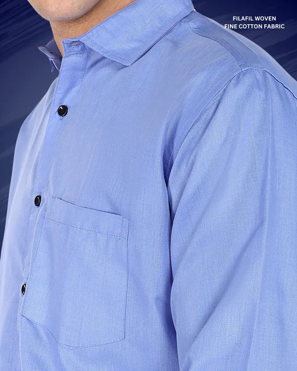 Light_Blue_Solid_Casual_Cotton_Blend_Shirt_For_Men