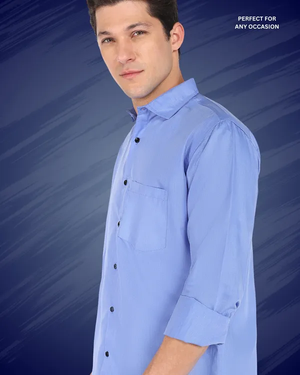 Light_Blue_Solid_Casual_Cotton_Blend_Shirt_For_Men