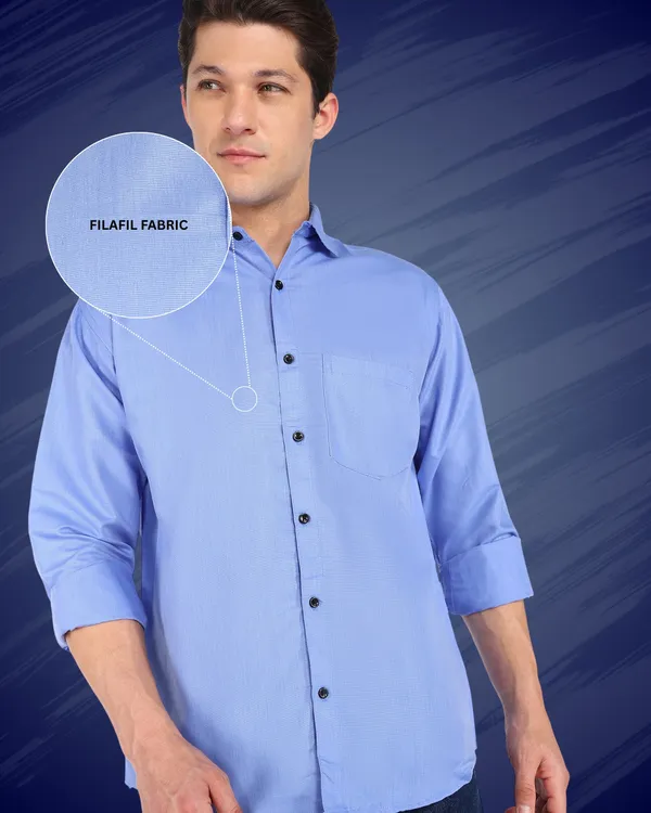 Light_Blue_Solid_Casual_Cotton_Blend_Shirt_For_Men