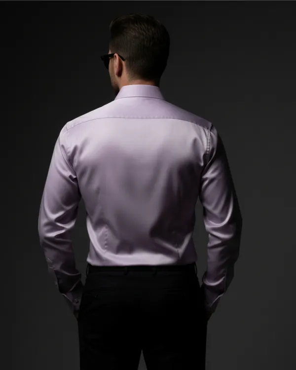 Mens_Satin_Fabric_Solid_Lilac_Shirt