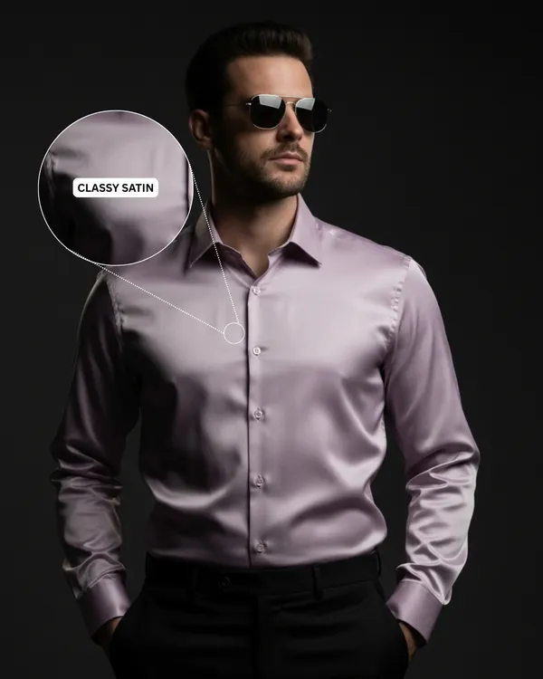 Mens_Satin_Fabric_Solid_Lilac_Shirt