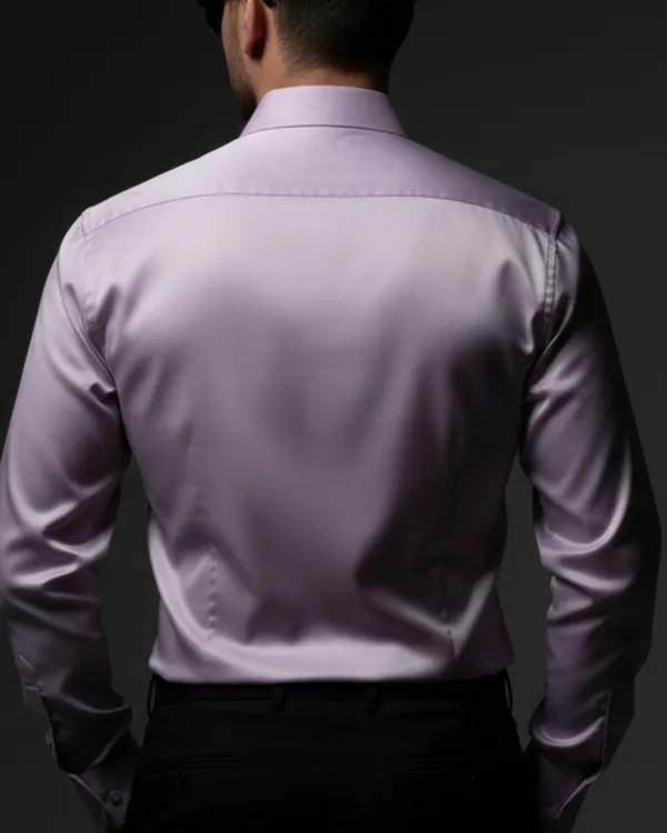 Mens_Satin_Fabric_Solid_Lilac_Shirt