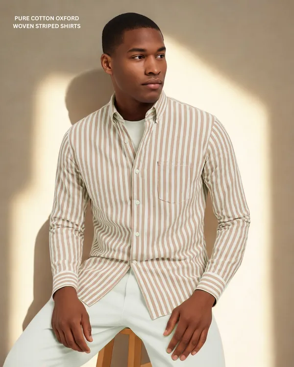 Mens_Striped_Casual_Beige_Shirt_Made_With_Premium_Oxford_Cotton_Fabric