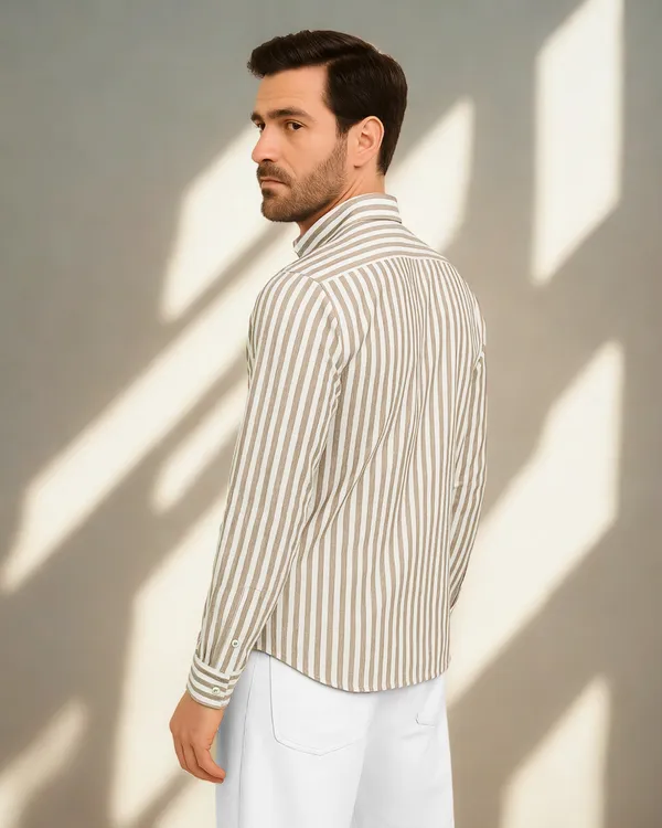 Mens_Striped_Casual_Beige_Shirt_Made_With_Premium_Oxford_Cotton_Fabric